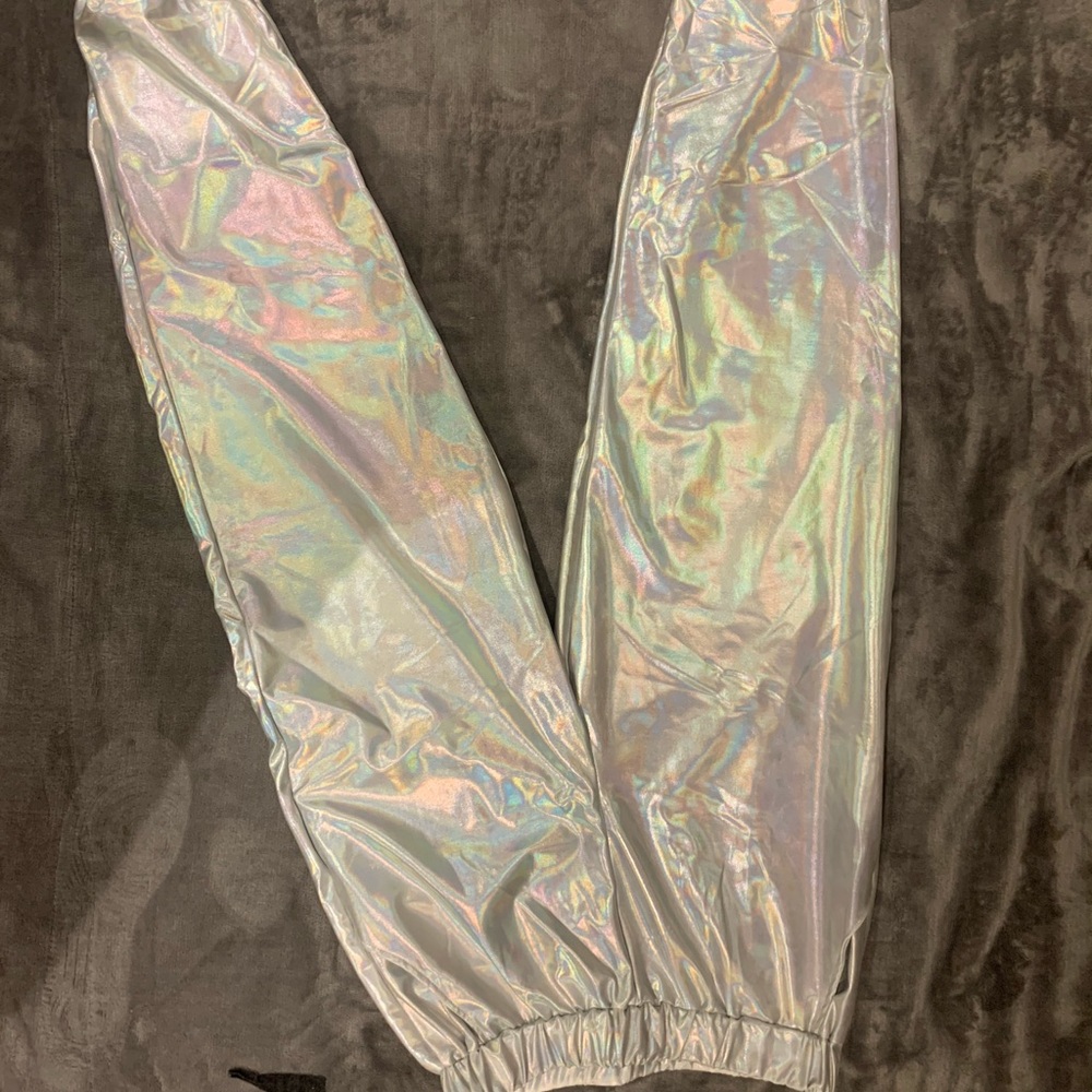 metallic pants